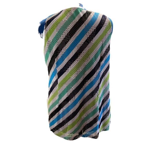 PICADILLY, Women’s multicolored top,XL, sleeveless, lined,open weave - Picture 2 of 6